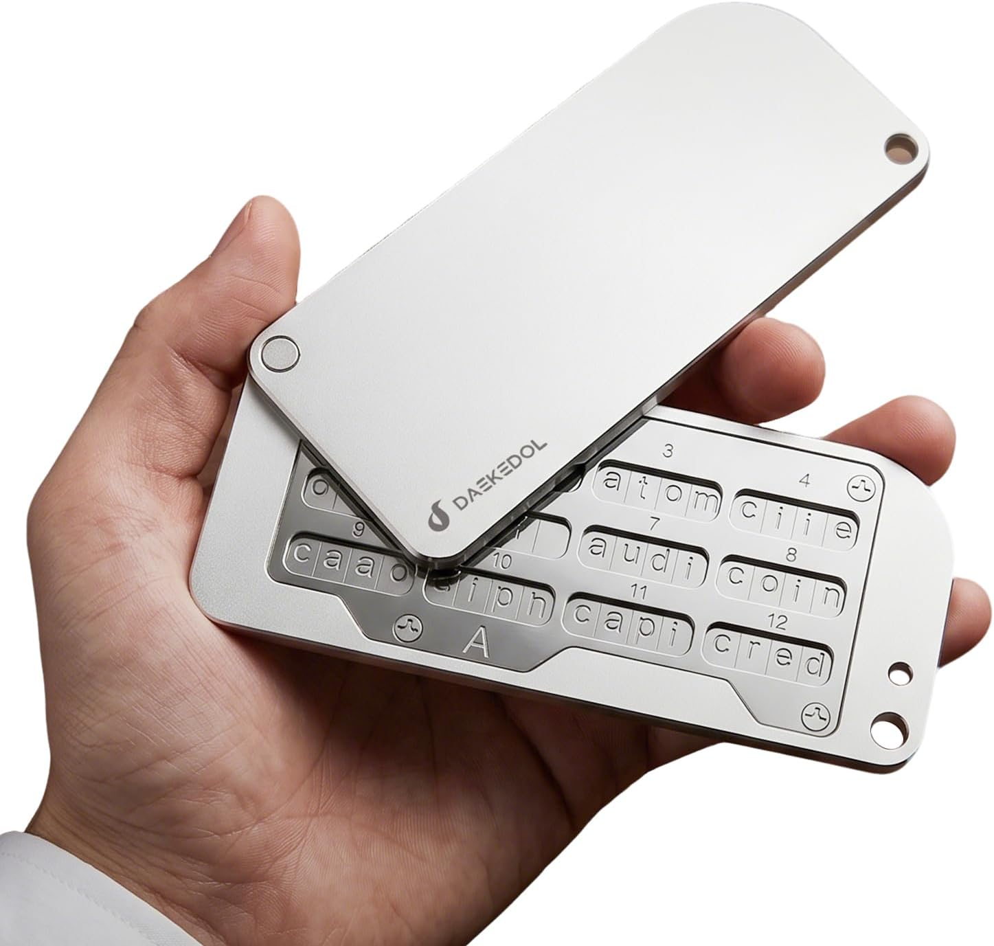 Seed Phrase Storage, Pocket Crypto Seed Phrase Storage Metal Plate | Seed Phrase Plate for Crypto Seed, BIP39 Crypto Seed Storage for Small Safe, Seed Phrase Metal Wallet