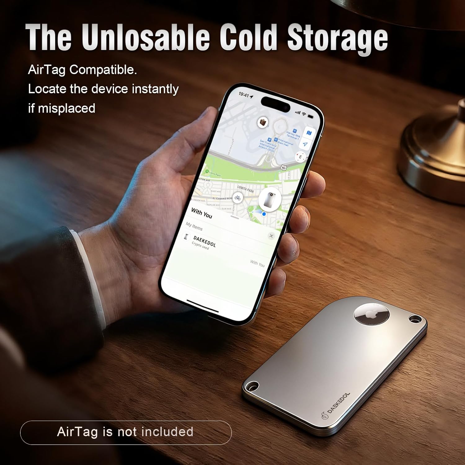 Crypto Seed Phrase Storage with Tracker Slot, BIP39 Mnemonic Seed Phrase for 12/18/24 Words, Fire-Resistant Waterproof Cold Storage for Ledger, Trezor, MetaMask (Oyster Grey)